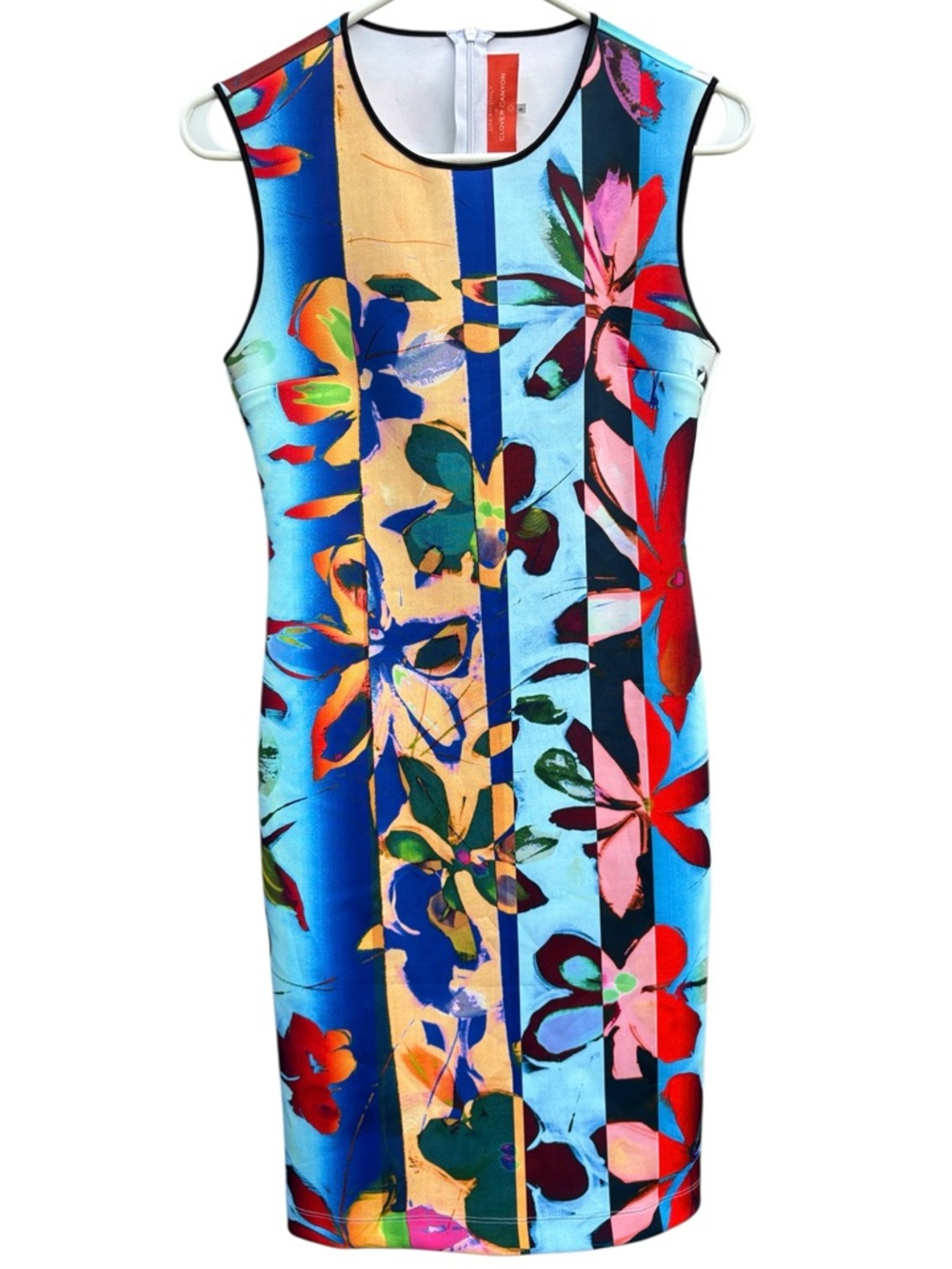 Like New Clover Canyon Floral Print Scuba Sheath Dress Size Small